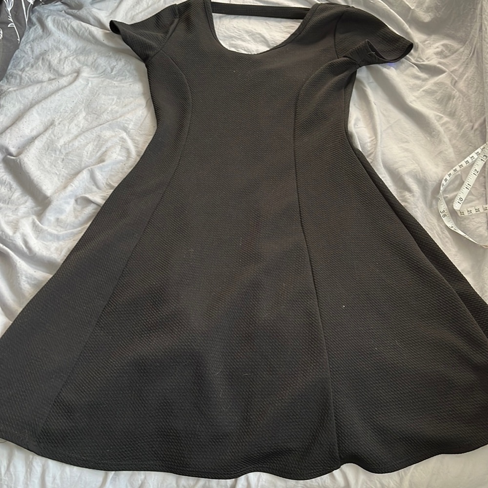 Black Short-Sleeve Dress